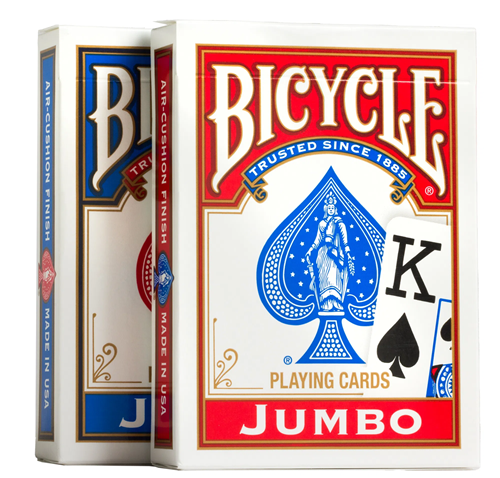 Bicycle Poker Cards Jumbo Index Red or Blue