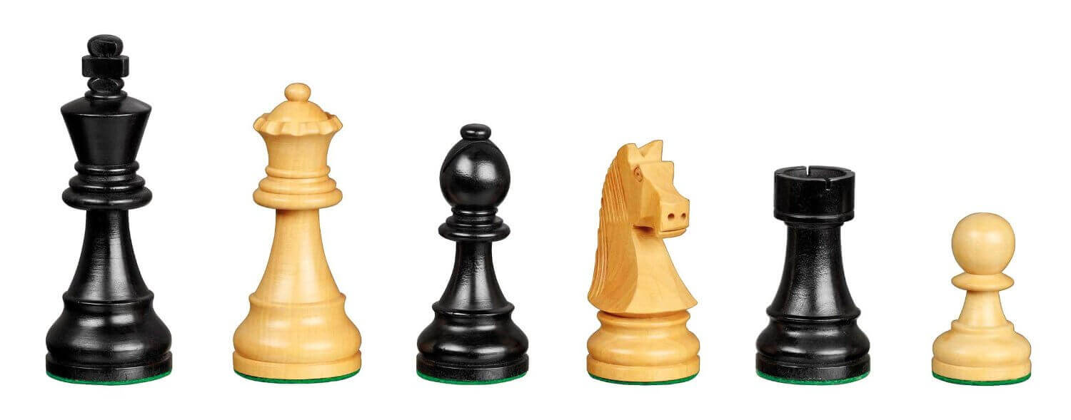 Arcadius Schaakstukken Koningshoogte 95mm In Houten Kist ( Zwart/Wit )