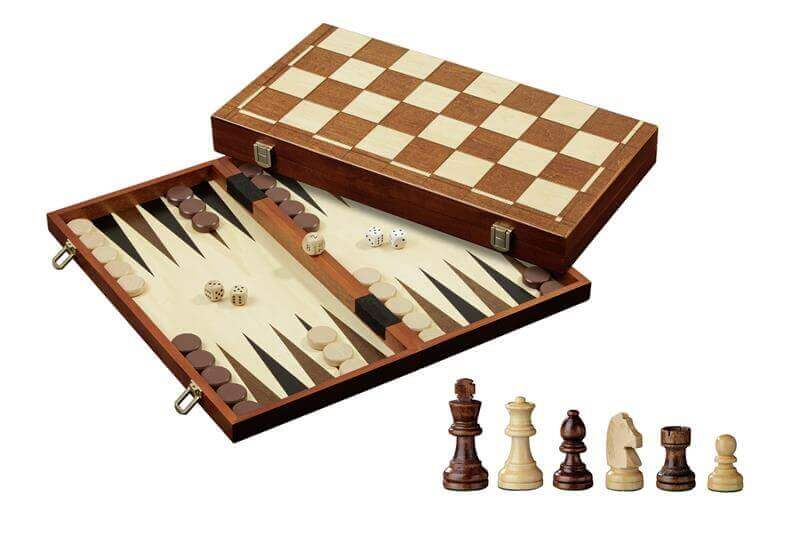 Schaak/Dam/Backgammon Kassette Veld 40 mm, Koningshoogte 78mm