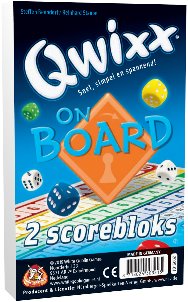 Qwixx On Board Scoreblokken