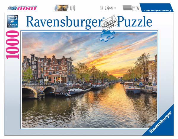 Ravensburger Amsterdam Grachtenoever Puzzel/Puzzle 1000st.