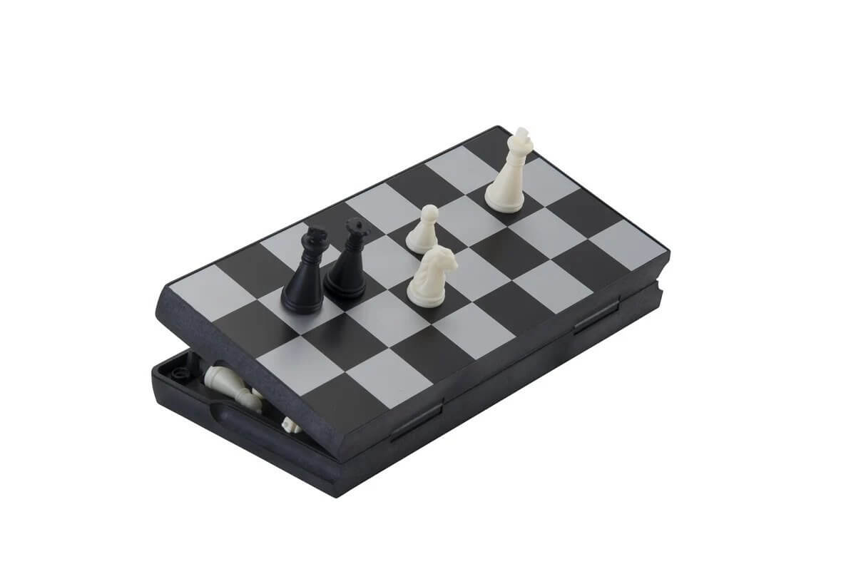 Reisschaak Magnetisch Cassette 19x19 Cm Zwart Wit