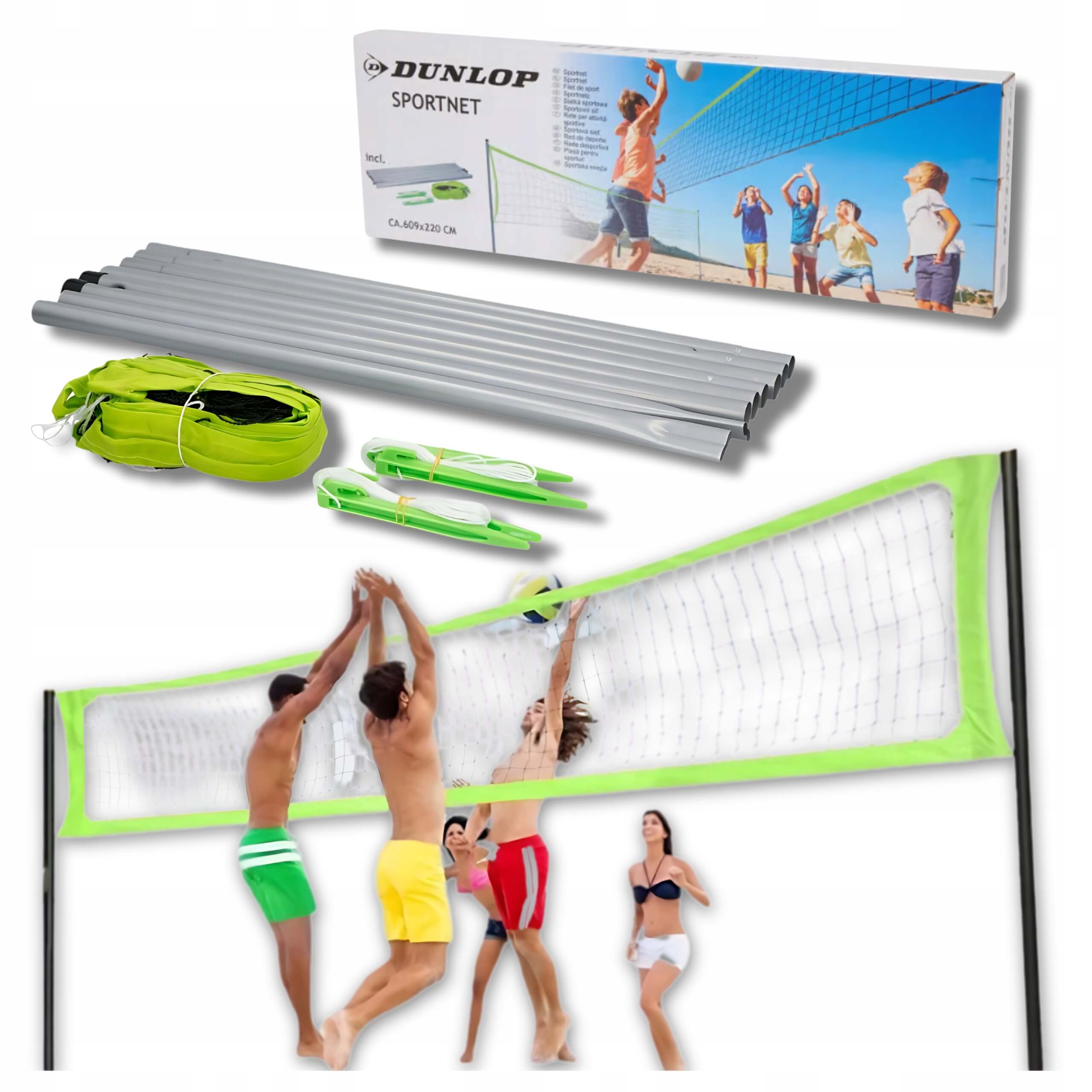 Dunlop Sportnet Opzetbaar 609 x 220 CM 