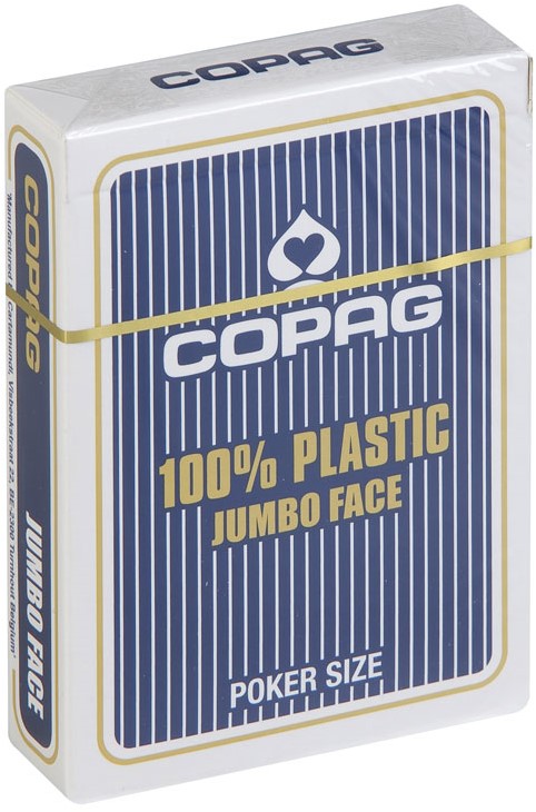 Copag Pokerkaarten 100% Plastic - Jumbo Index - Blauw