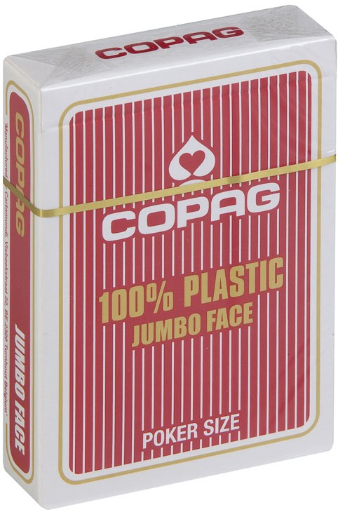 Copag Pokerkaarten 100% Plastic - Jumbo Index - Rood