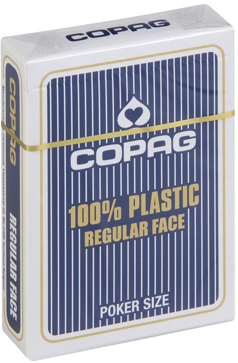 Copag Pokerkaarten 100% Plastic - Regular Index - Blauw