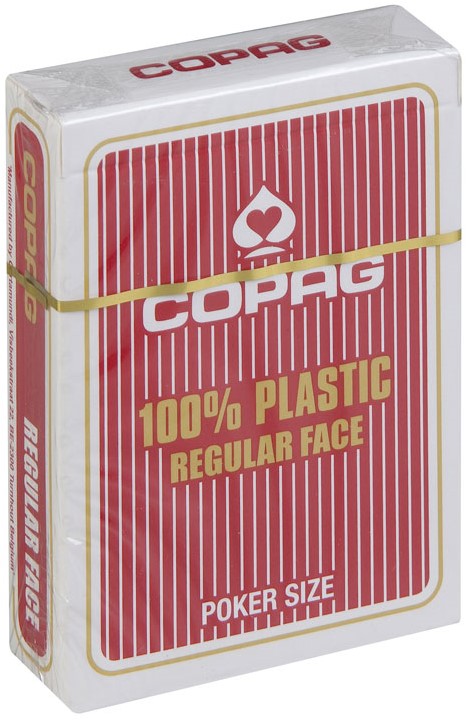 Copag Pokerkaarten 100% Plastic - Regular Index - Rood