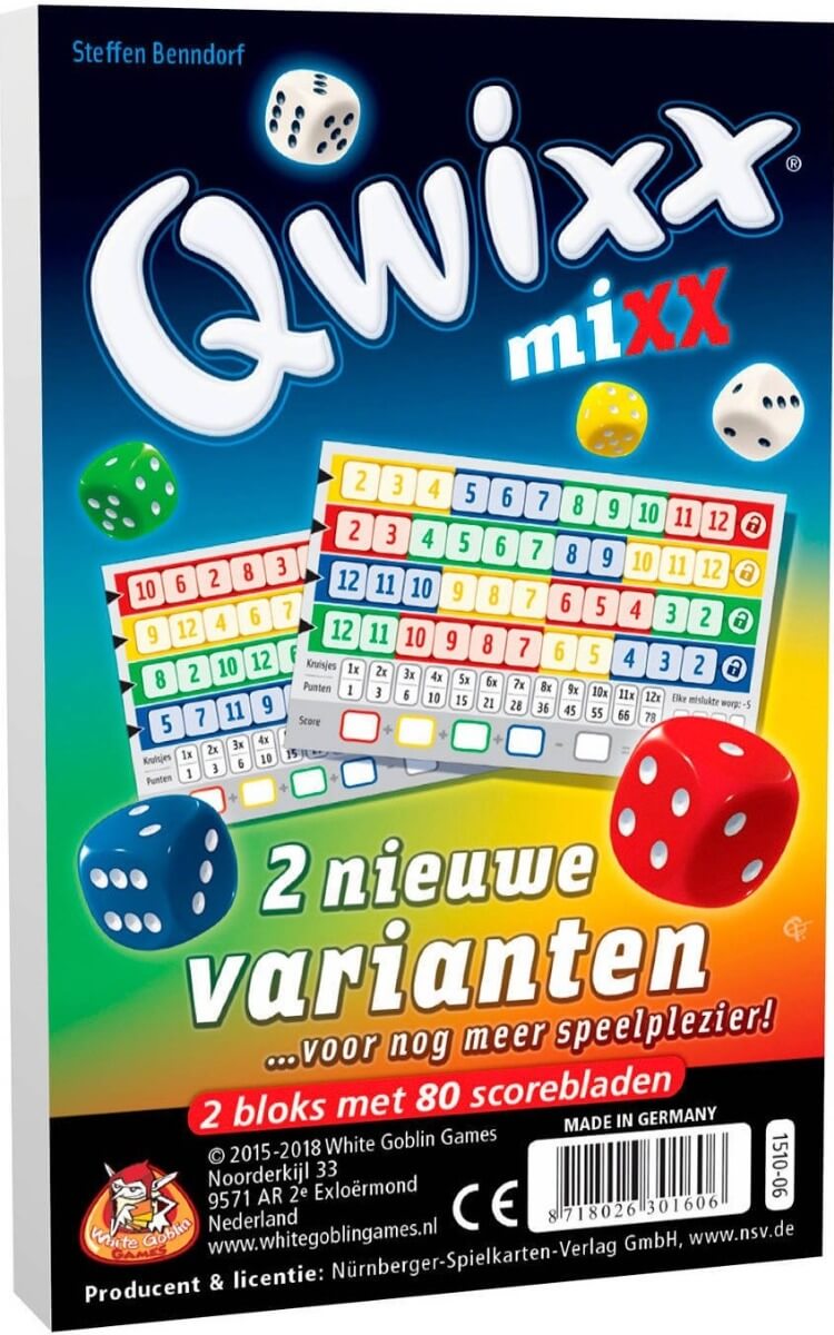 Qwixx Mixx 2 Scoreblokken